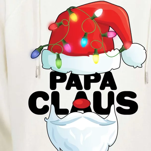 Christmas: Papa Claus Womens Funnel Neck Pullover Hood