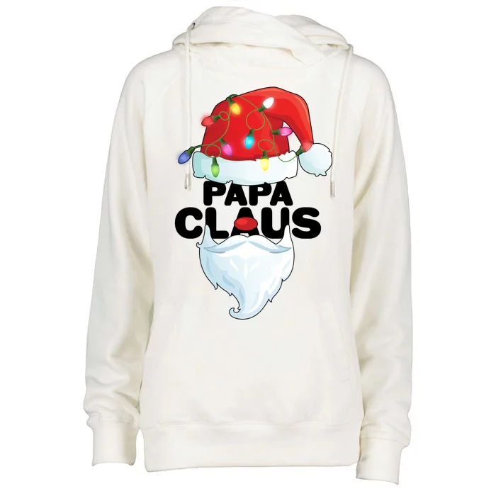 Christmas: Papa Claus Womens Funnel Neck Pullover Hood