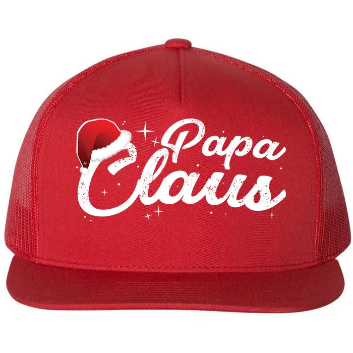 Christmas: Papa Claus Flat Bill Trucker Hat