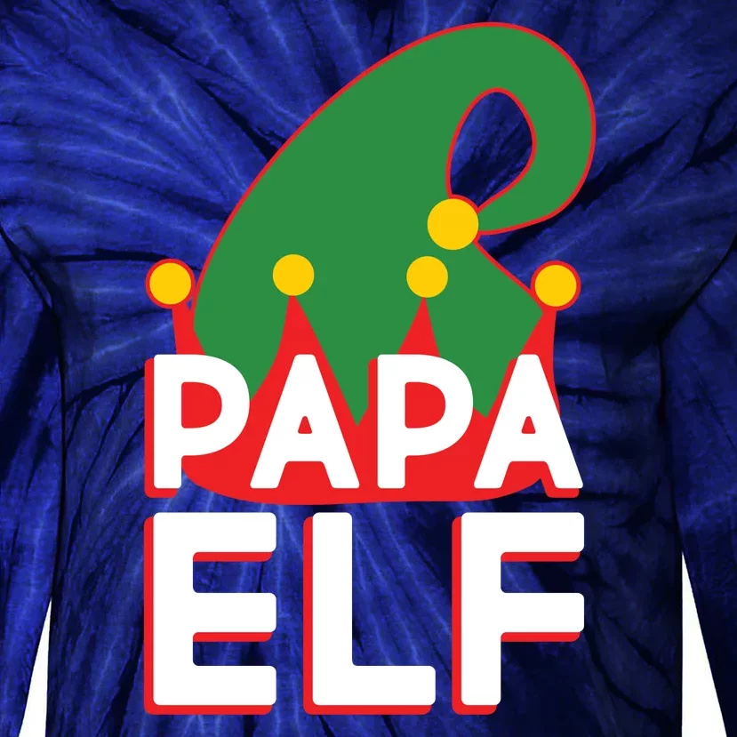 Christmas: Papa Elf Tie-Dye Long Sleeve Shirt