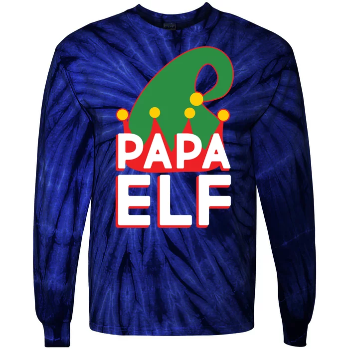 Christmas: Papa Elf Tie-Dye Long Sleeve Shirt