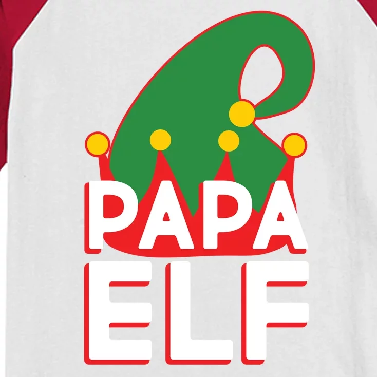 Christmas: Papa Elf Kids Colorblock Raglan Jersey