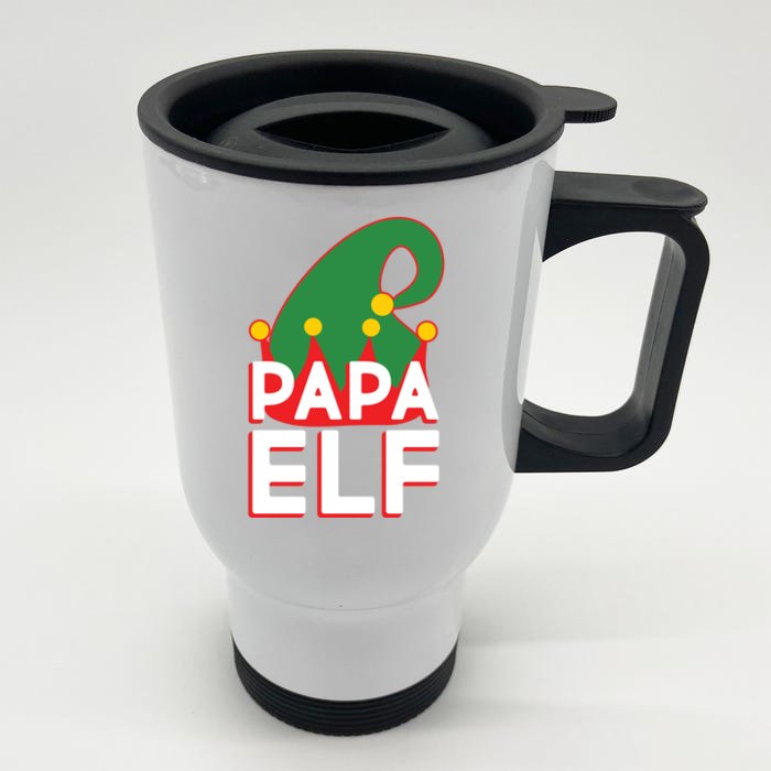 Christmas: Papa Elf Front & Back Stainless Steel Travel Mug