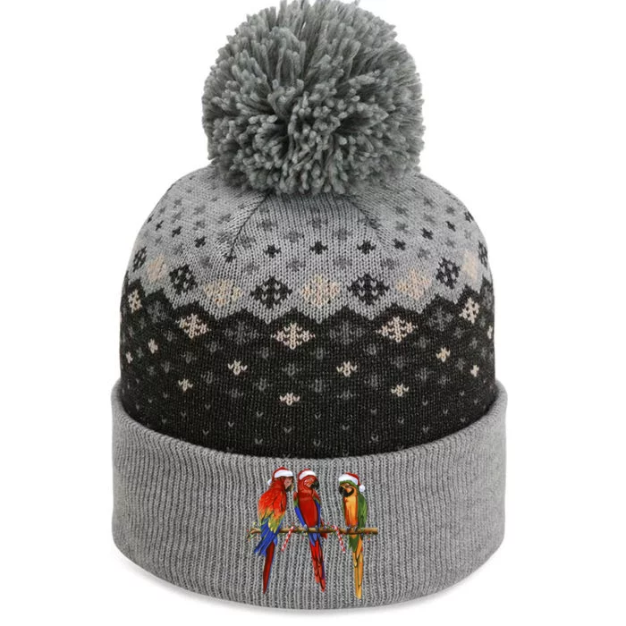 Christmas Parrots The Baniff Cuffed Pom Beanie