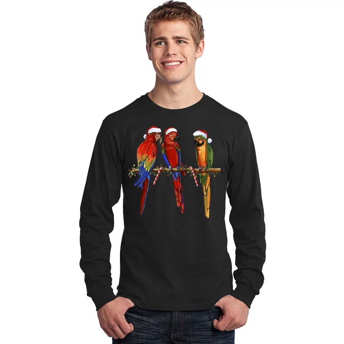 Christmas Parrots Long Sleeve Shirt