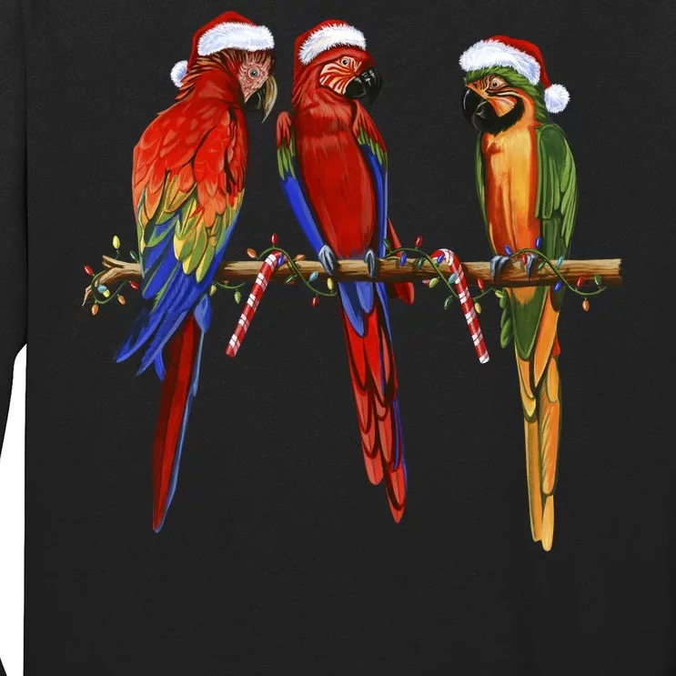 Christmas Parrots Long Sleeve Shirt