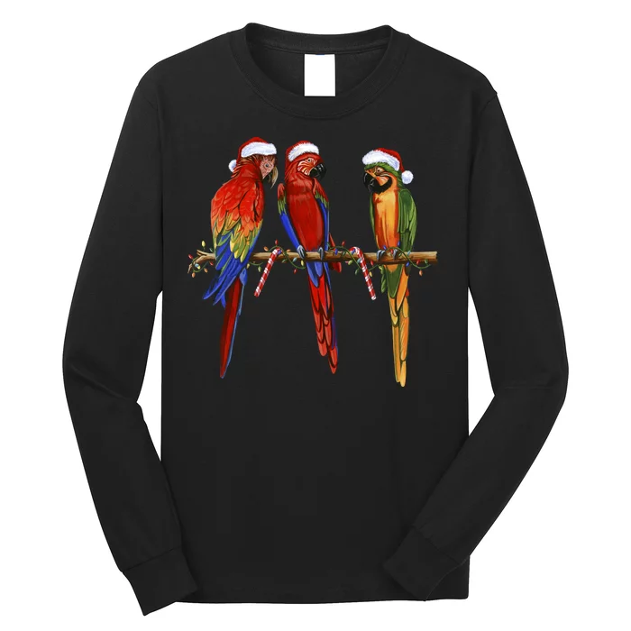 Christmas Parrots Long Sleeve Shirt