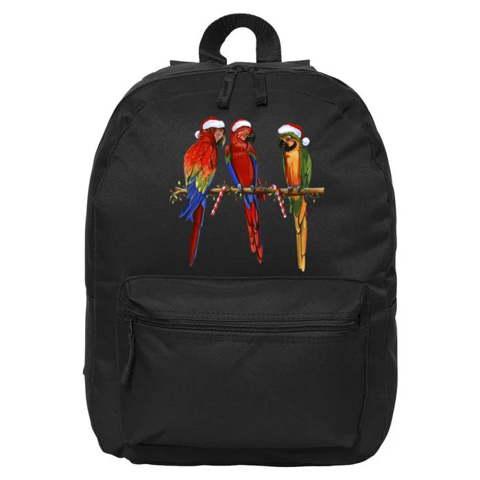 Christmas Parrots 16 in Basic Backpack