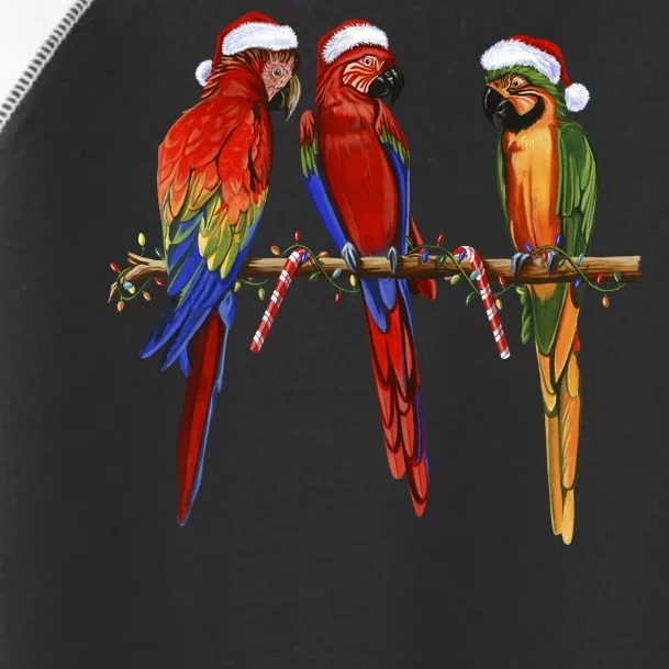 Christmas Parrots Toddler Fine Jersey T-Shirt