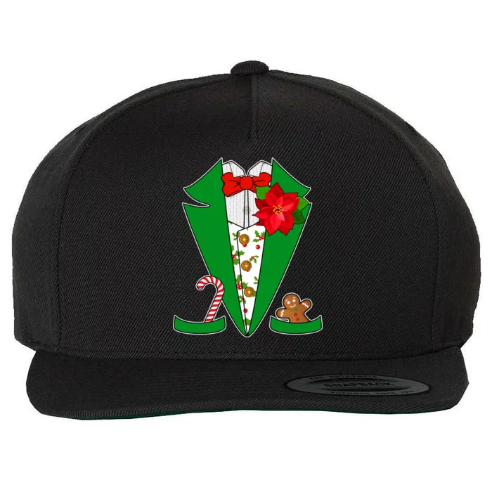 Christmas Party Tuxedo Suit Top Wool Snapback Cap