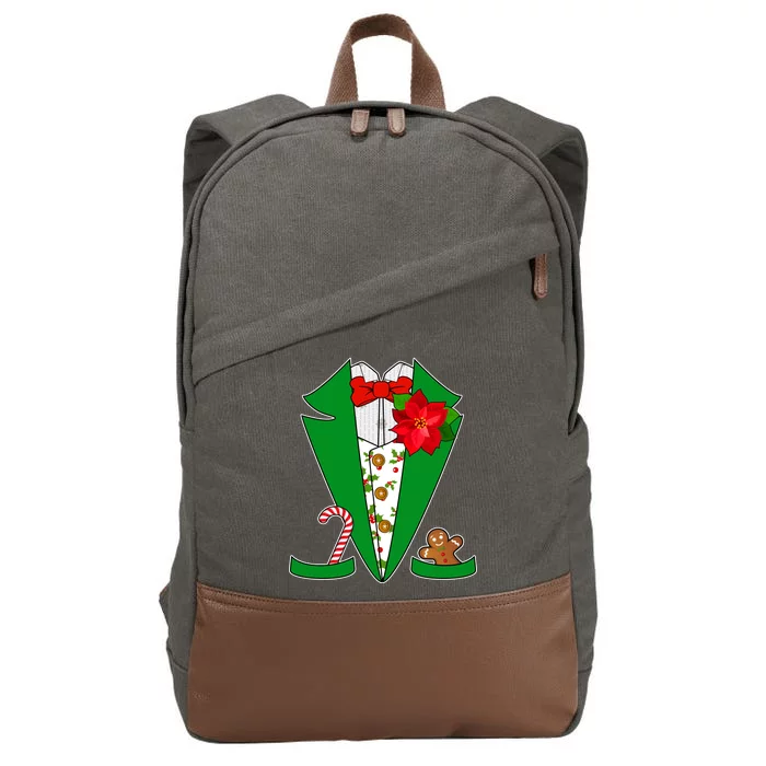 Christmas Party Tuxedo Suit Top Cotton Canvas Backpack