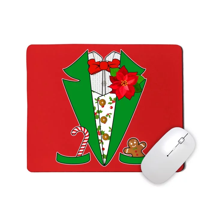 Christmas Party Tuxedo Suit Top Mousepad