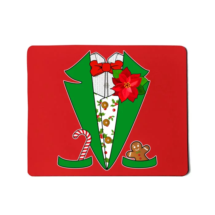 Christmas Party Tuxedo Suit Top Mousepad