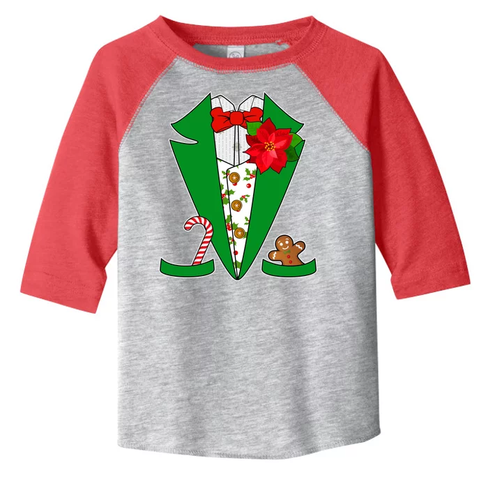 Christmas Party Tuxedo Suit Top Toddler Fine Jersey T-Shirt