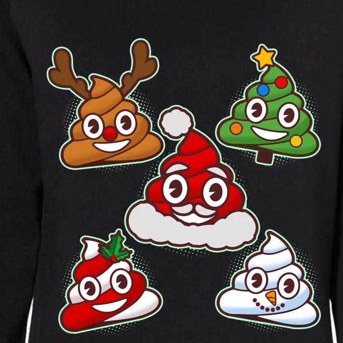 Christmas Poop Emoji Group Womens California Wash Sweatshirt