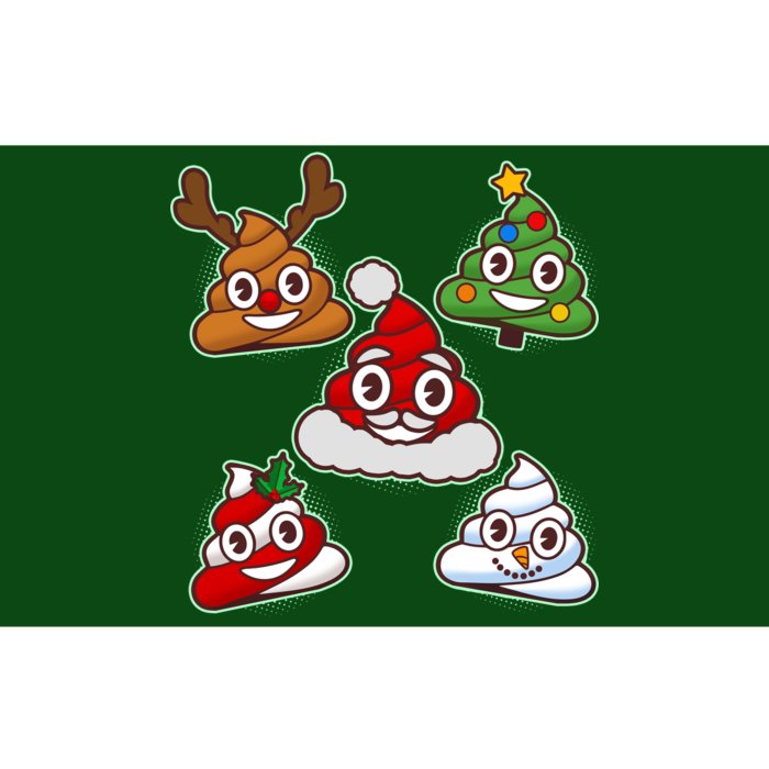 Christmas Poop Emoji Group Bumper Sticker