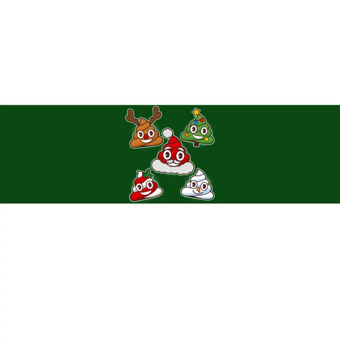 Christmas Poop Emoji Group Bumper Sticker