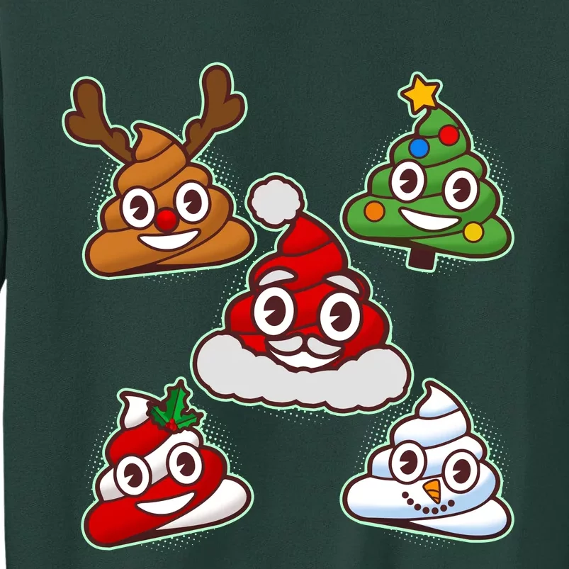 Christmas Poop Emoji Group Tall Sweatshirt