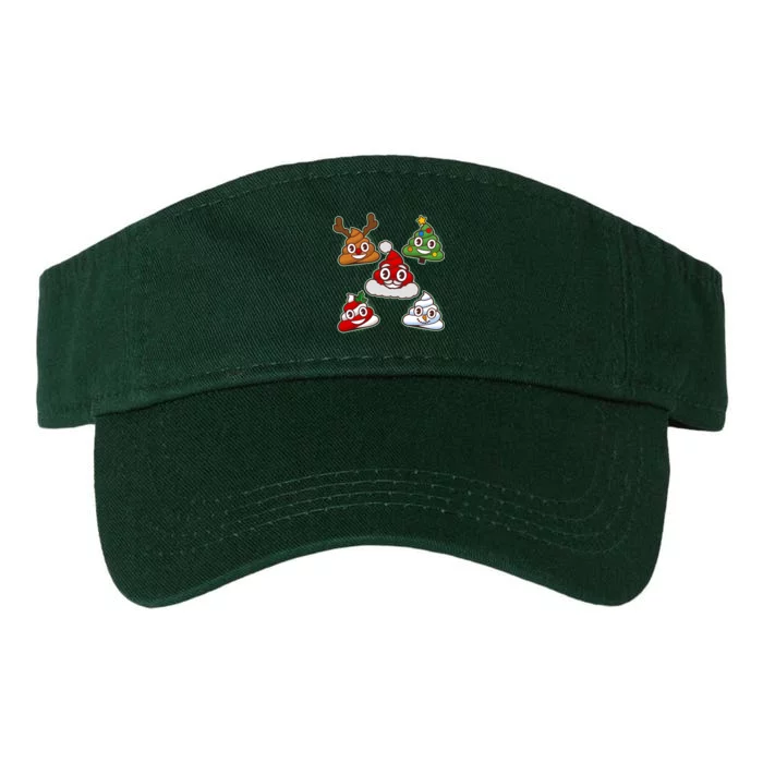 Christmas Poop Emoji Group Valucap Bio-Washed Visor