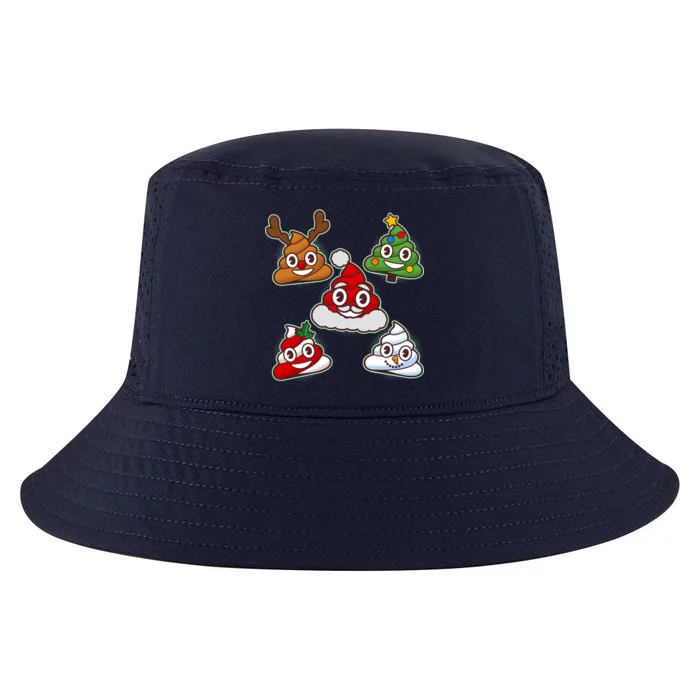 Christmas Poop Emoji Group Cool Comfort Performance Bucket Hat