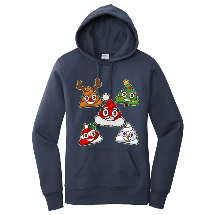 Christmas Poop Emoji Group Women's Pullover Hoodie