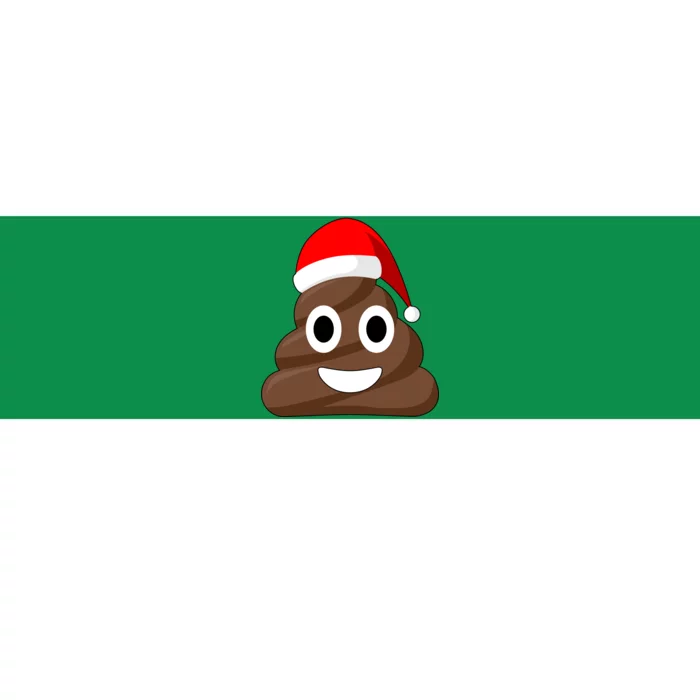 Christmas Poop Emoji Smiley Bumper Sticker