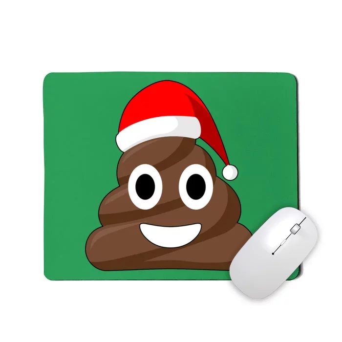 Christmas Poop Emoji Smiley Mousepad