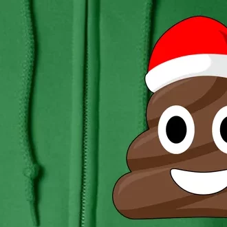 Christmas Poop Emoji Smiley Full Zip Hoodie