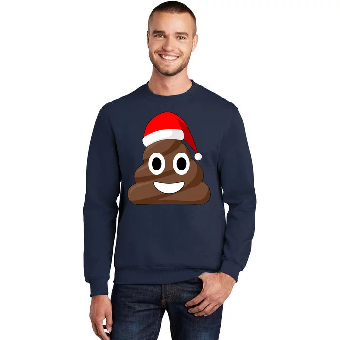 Christmas Poop Emoji Smiley Tall Sweatshirt