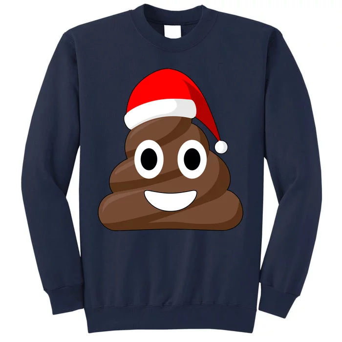 Christmas Poop Emoji Smiley Tall Sweatshirt