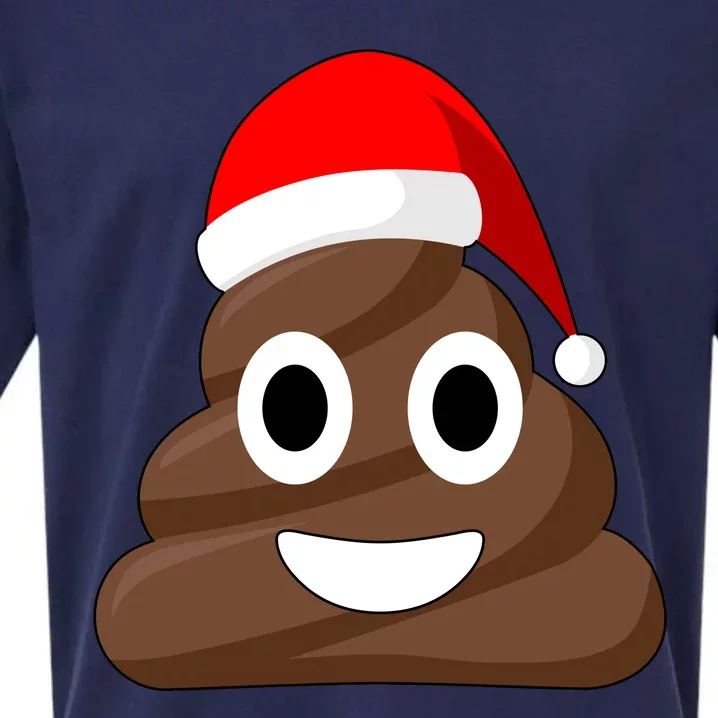 Christmas Poop Emoji Smiley Sueded Cloud Jersey T-Shirt