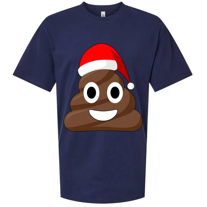 Christmas Poop Emoji Smiley Sueded Cloud Jersey T-Shirt