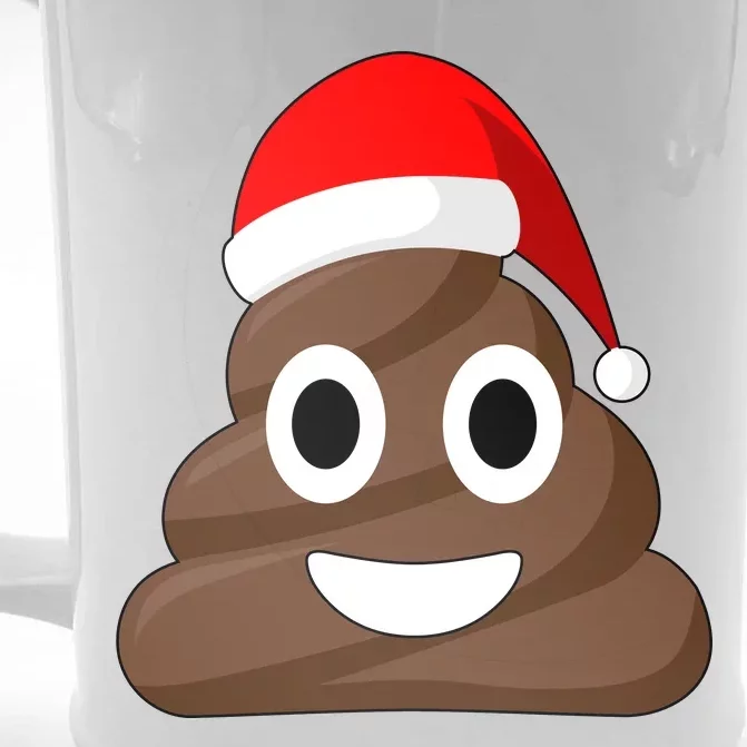 Christmas Poop Emoji Smiley Front & Back Beer Stein