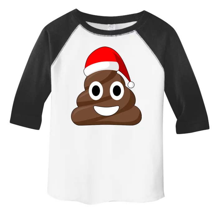 Christmas Poop Emoji Smiley Toddler Fine Jersey T-Shirt