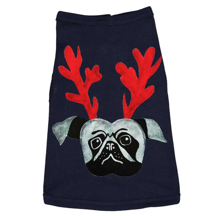 Christmas Pug Reindeer Doggie Tank