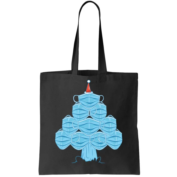 Christmas Quarantine Face Mask Tree Tote Bag