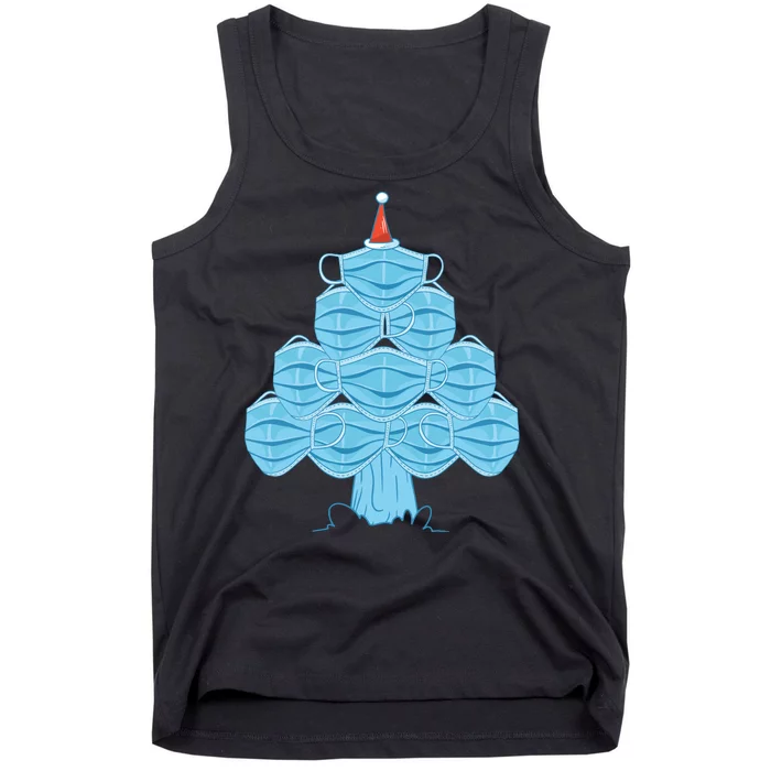 Christmas Quarantine Face Mask Tree Tank Top