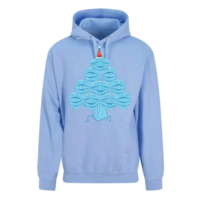 Christmas Quarantine Face Mask Tree Unisex Surf Hoodie