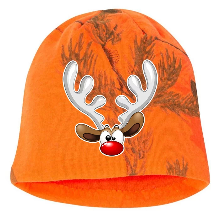 Christmas Red Nose Reindeer Face Kati - Camo Knit Beanie