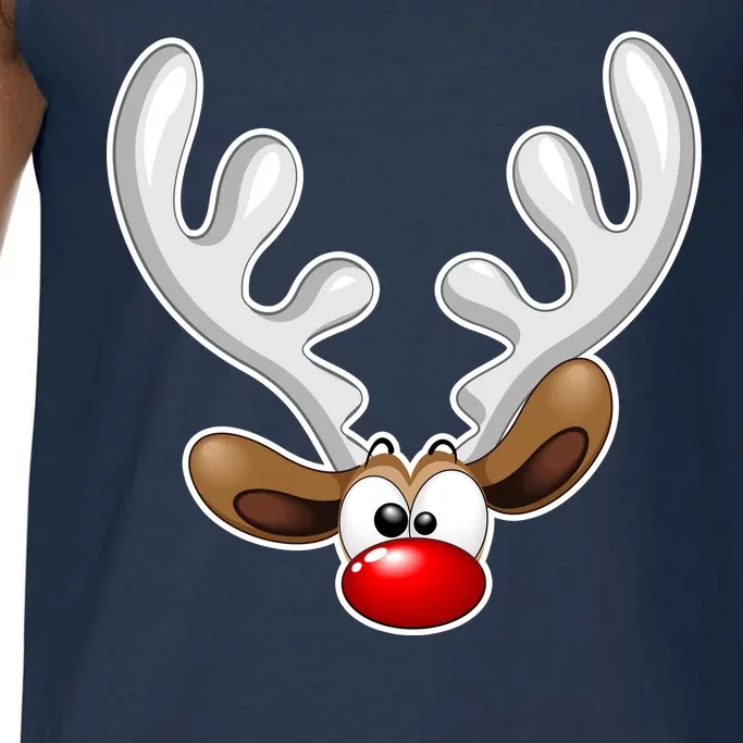 Christmas Red Nose Reindeer Face Comfort Colors® Tank Top