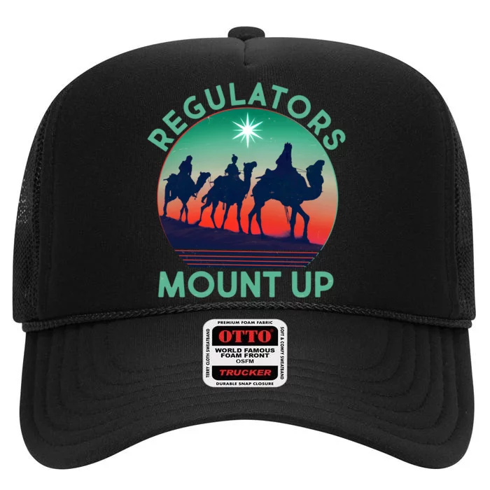 Christmas Regulars Mount Up Three Wise Men High Crown Mesh Trucker Hat