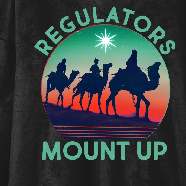 Christmas Regulars Mount Up Three Wise Men Hooded Wearable Blanket