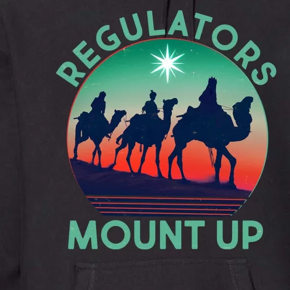 Christmas Regulars Mount Up Three Wise Men Premium Hoodie