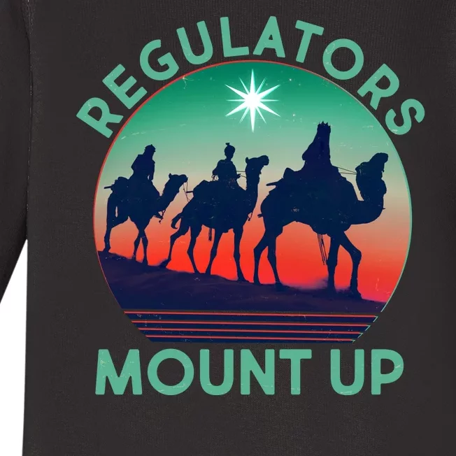 Christmas Regulars Mount Up Three Wise Men Baby Long Sleeve Bodysuit