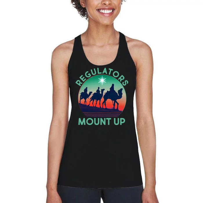 Christmas Regulars Mount Up Three Wise Men Women's Racerback Tank