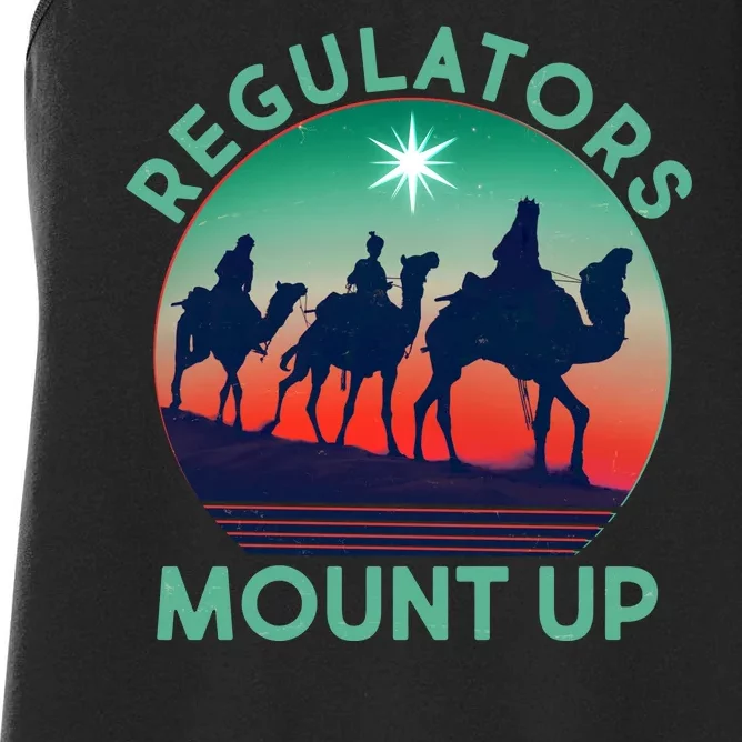 Christmas Regulars Mount Up Three Wise Men Women's Racerback Tank