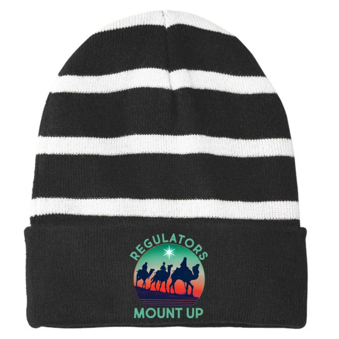 Christmas Regulars Mount Up Three Wise Men Striped Beanie with Solid Band