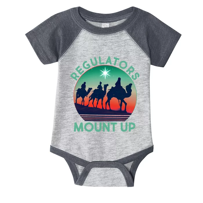 Christmas Regulars Mount Up Three Wise Men Infant Baby Jersey Bodysuit