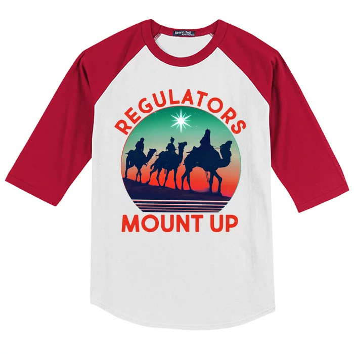 Christmas Regulars Mount Up Three Wise Men Kids Colorblock Raglan Jersey