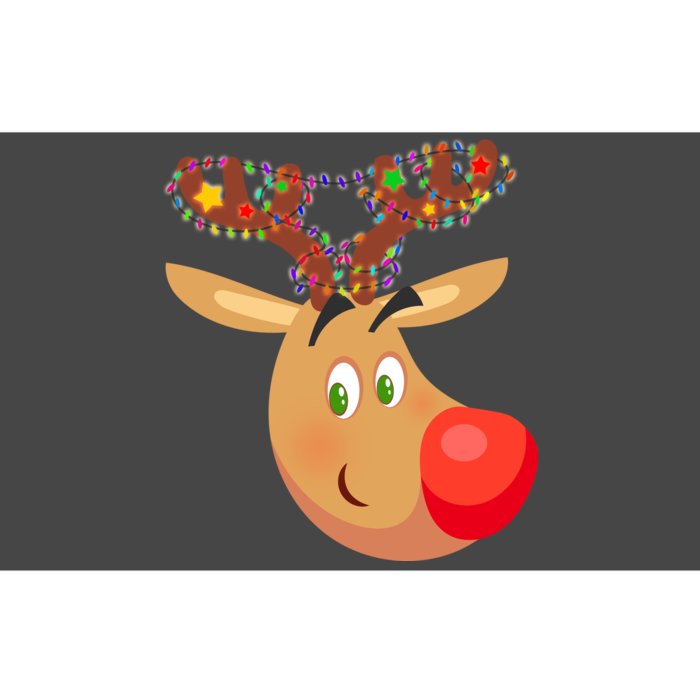 Christmas Reindeer Antler Lights Bumper Sticker